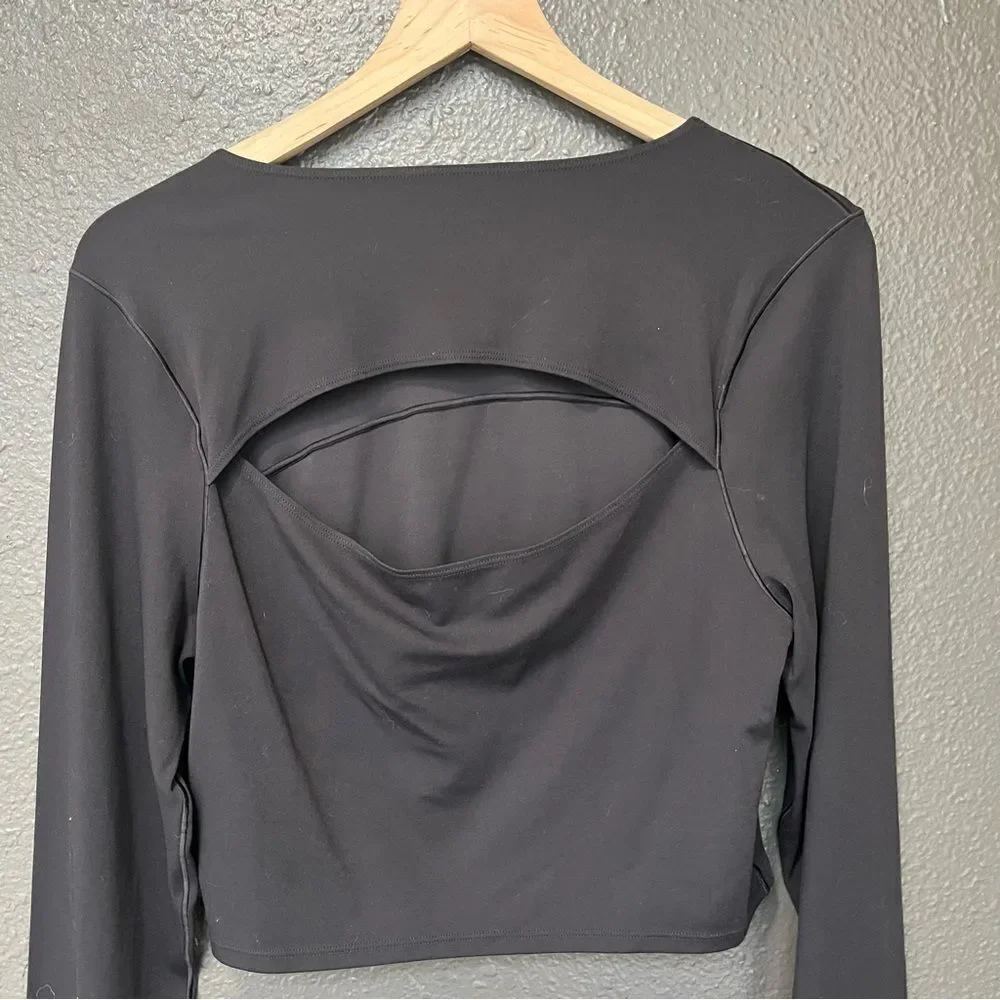 Aerie Offline Real Me Long Sleeve Open Back